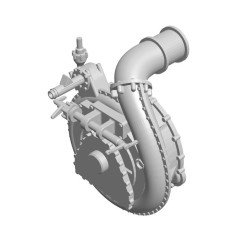 Rolls-Royce Merlin XX engine and mount