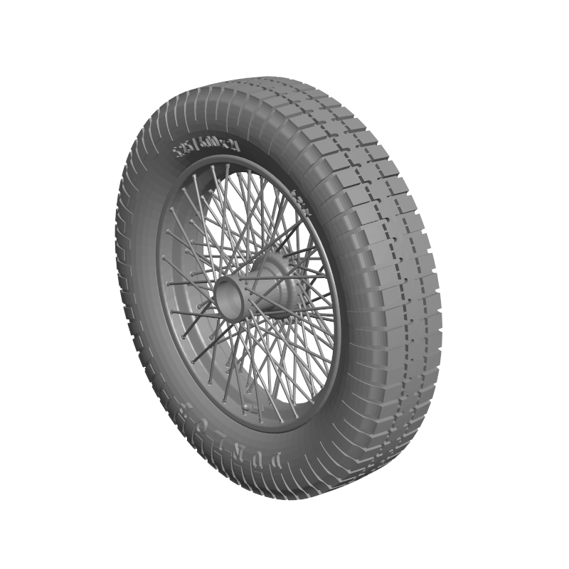 Bentley Blower (Airfix 1/12 kit) set of wheels with vinyl tyres