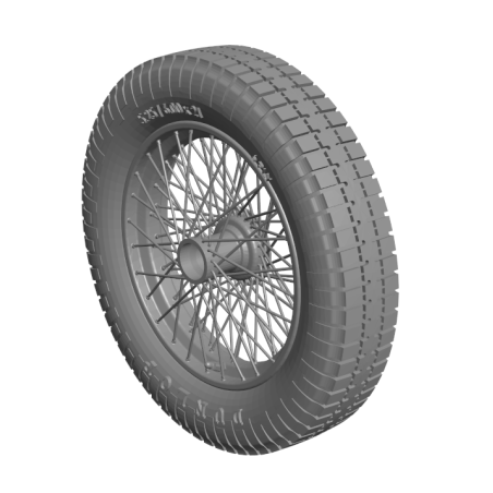 Bentley Blower (Airfix 1/12 kit) set of wheels with vinyl tyres