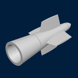 British WWII bomb Tallboy with trolley