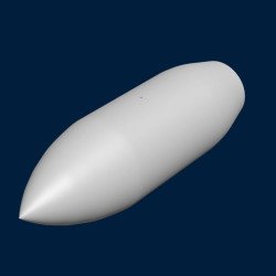 British WWII bomb Tallboy with trolley