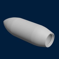 British WWII bomb Tallboy with trolley