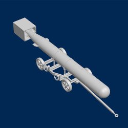 Japanese Imperial Air Force / Imperial Navy WWII Torpedo with trolley