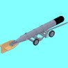 Japanese Imperial Air Force / Imperial Navy WWII Torpedo with trolley